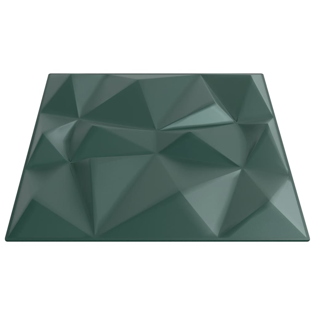 Veggpaneler 12 stk grønn 50x50 cm XPS 3 m² diamant