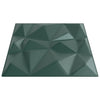Veggpaneler 12 stk grønn 50x50 cm XPS 3 m² diamant
