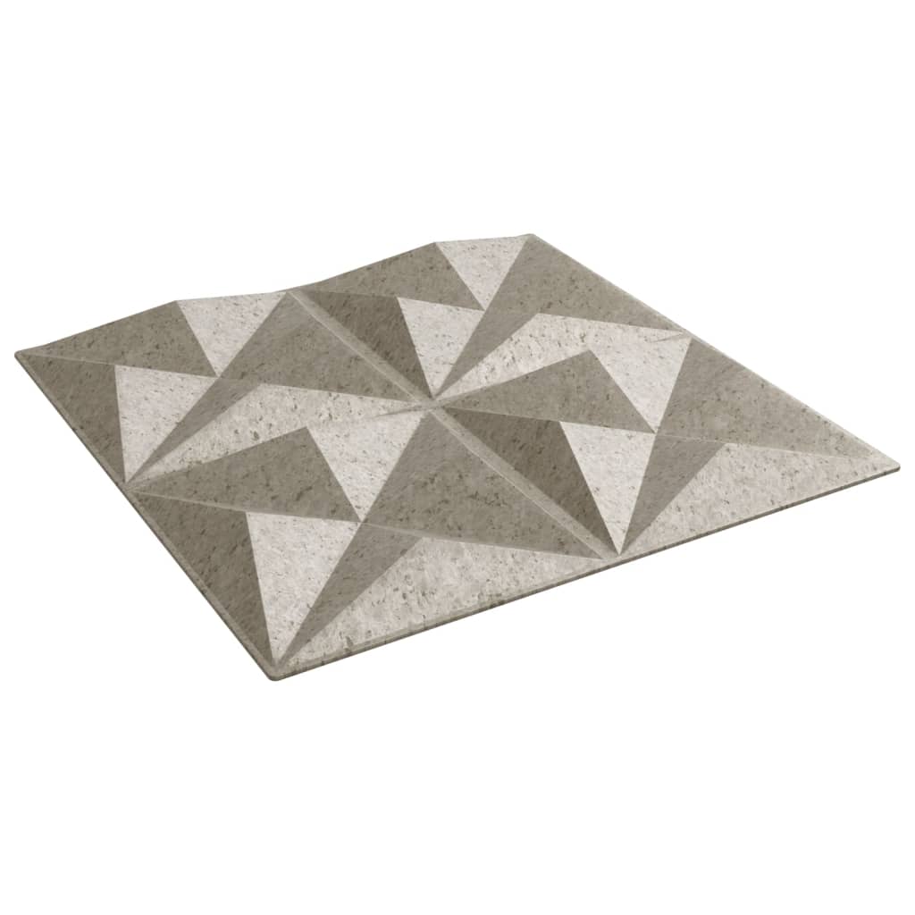 Veggpaneler 12 stk beton 50x50 cm XPS 3 m² origami