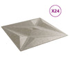 Veggpaneler 24 stk beton 50x50 cm XPS 6 m² stjerne