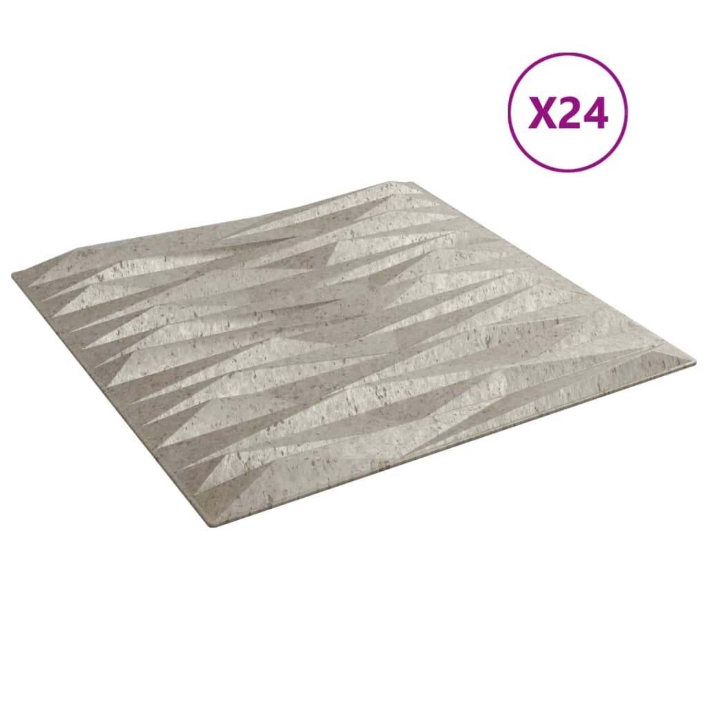 Veggpaneler 24 stk beton 50x50 cm XPS 6 m² stjerne