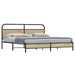 Sengeramme i metall uten madrass sonoma eik 183x213 cm
