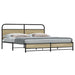 Sengeramme i metall uten madrass sonoma eik 183x213 cm