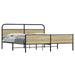 Sengeramme i metall uten madrass sonoma eik 180x200 cm