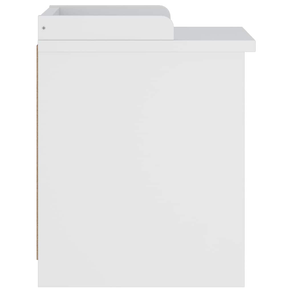 Gangbenk SANDNES hvit 45x40x50 cm heltre furu