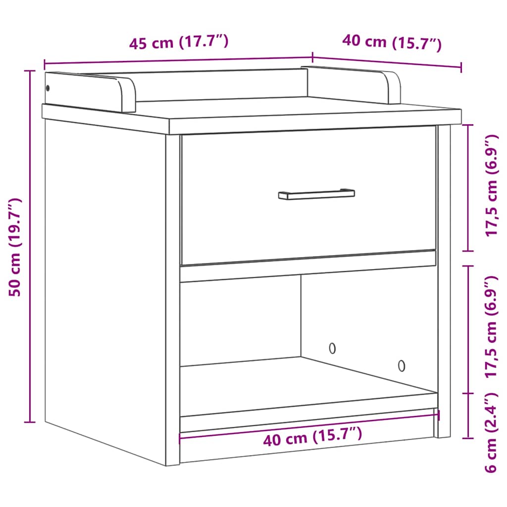 Gangbenk SANDNES 45x40x50 cm heltre furu