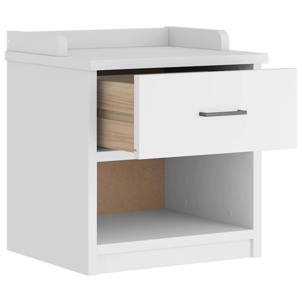 Gangbenk SANDNES hvit 45x40x50 cm heltre furu