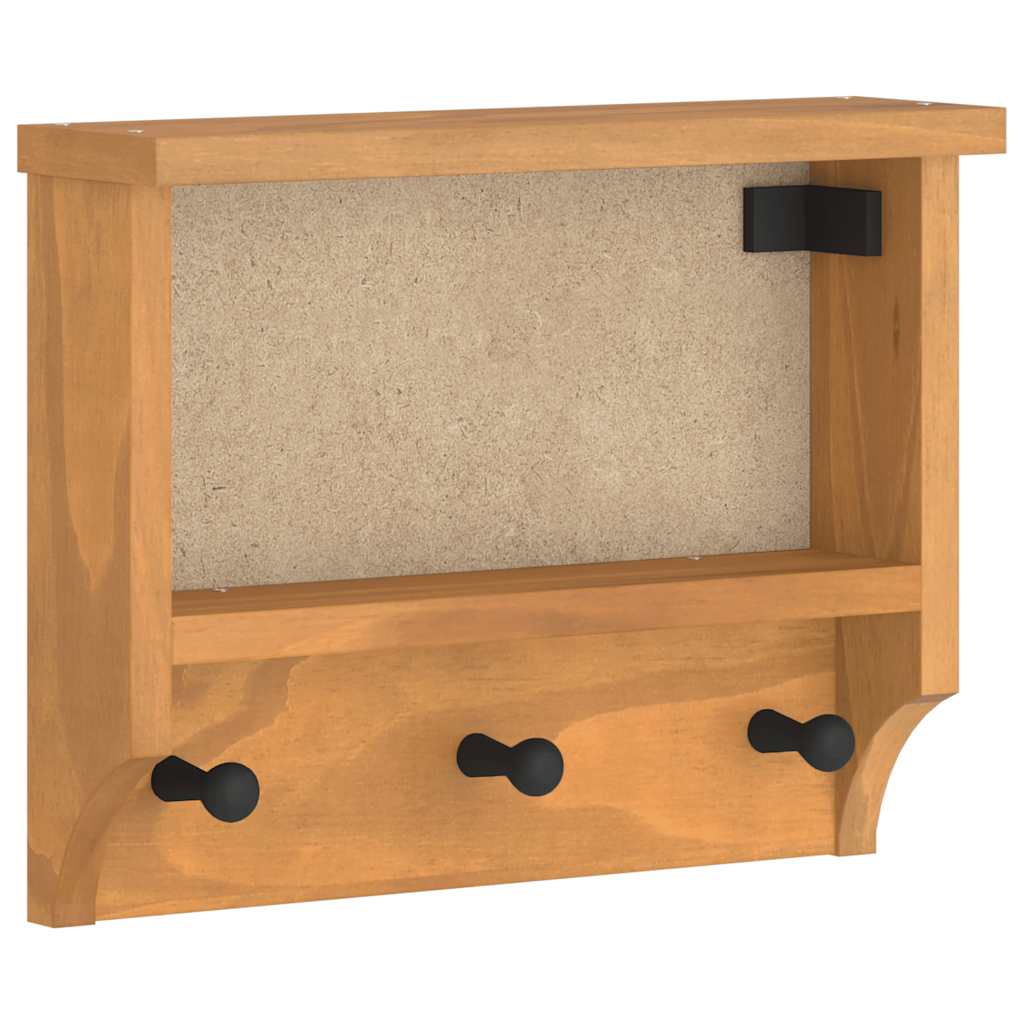 Veggmontert knaggrekke SANDNES 45x12x35 cm heltre furu