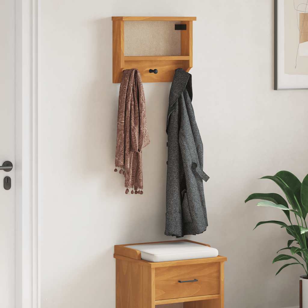 Veggmontert knaggrekke SANDNES 45x12x35 cm heltre furu