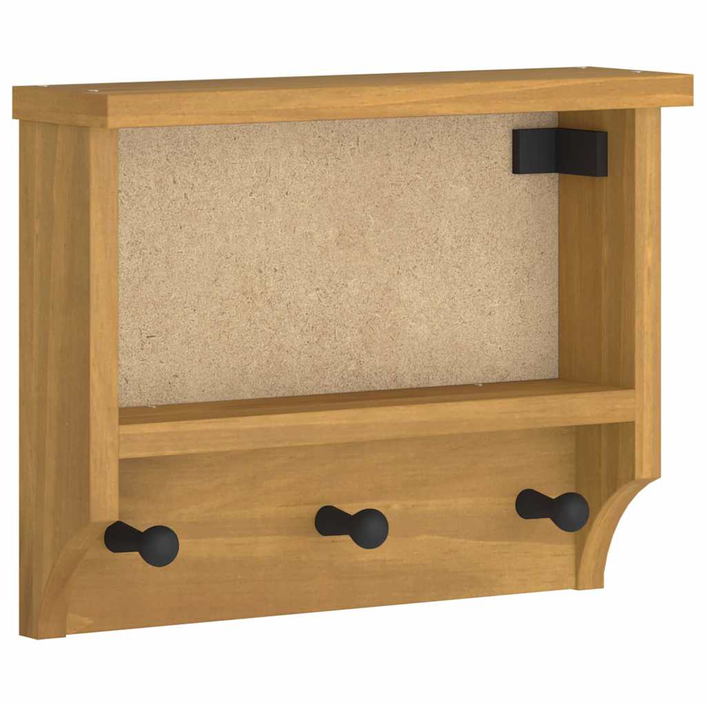 Veggmontert knaggrekke SANDNES 45x12x35 cm heltre furu