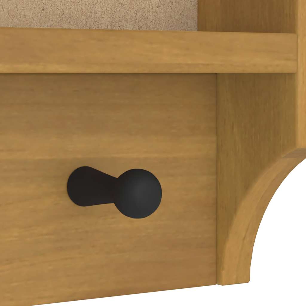 Veggmontert knaggrekke SANDNES 45x12x35 cm heltre furu