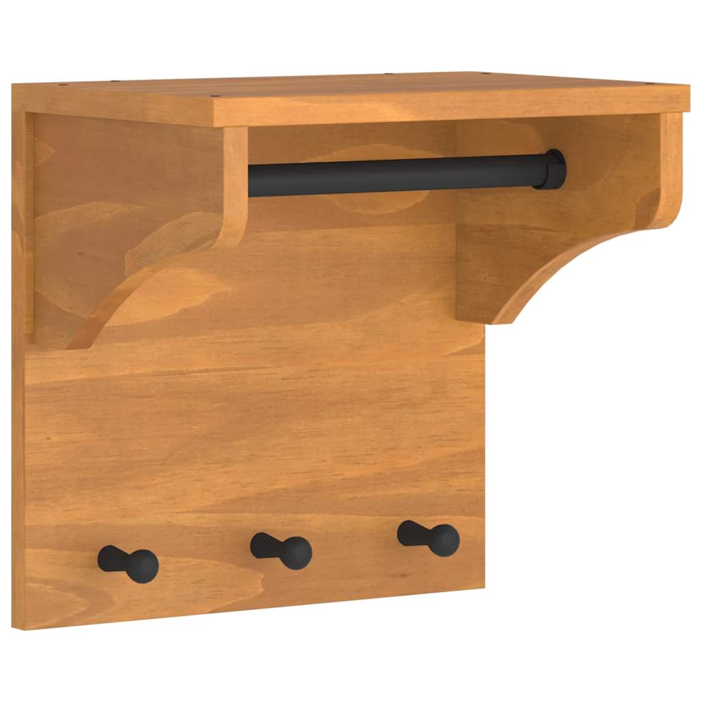 Veggmontert knaggrekke SANDNES 43x30x42 cm heltre furu