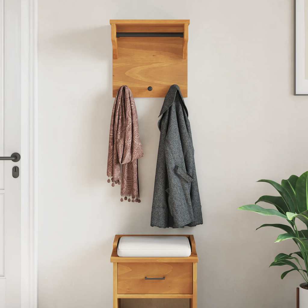 Veggmontert knaggrekke SANDNES 43x30x42 cm heltre furu