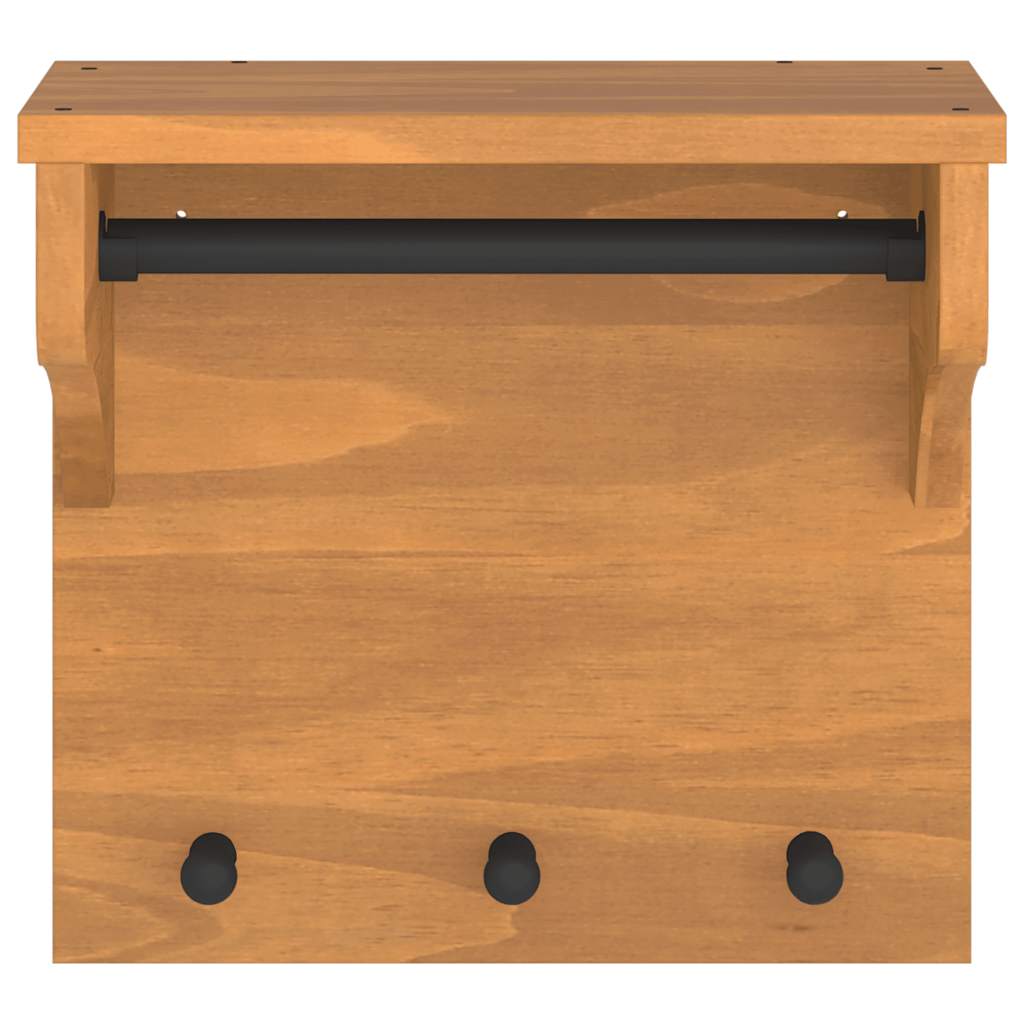 Veggmontert knaggrekke SANDNES 43x30x42 cm heltre furu