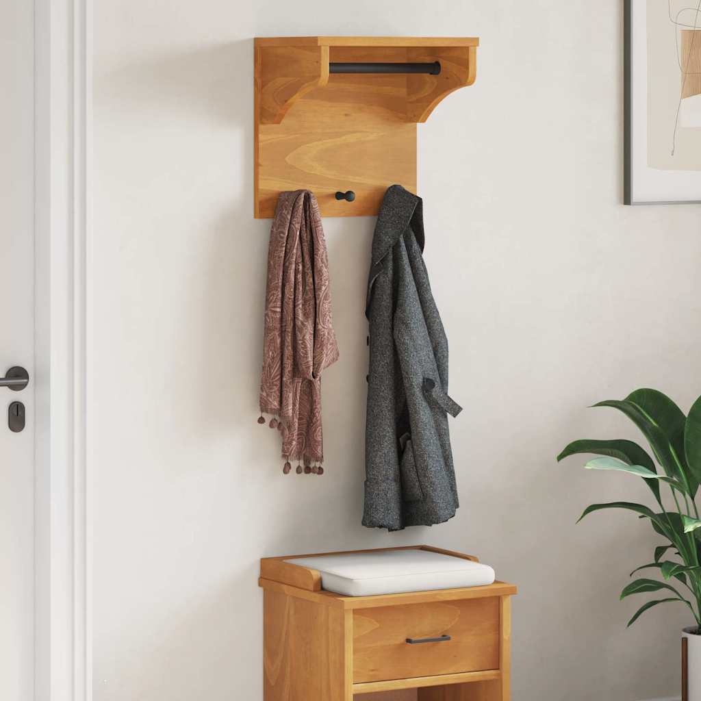 Veggmontert knaggrekke SANDNES 43x30x42 cm heltre furu