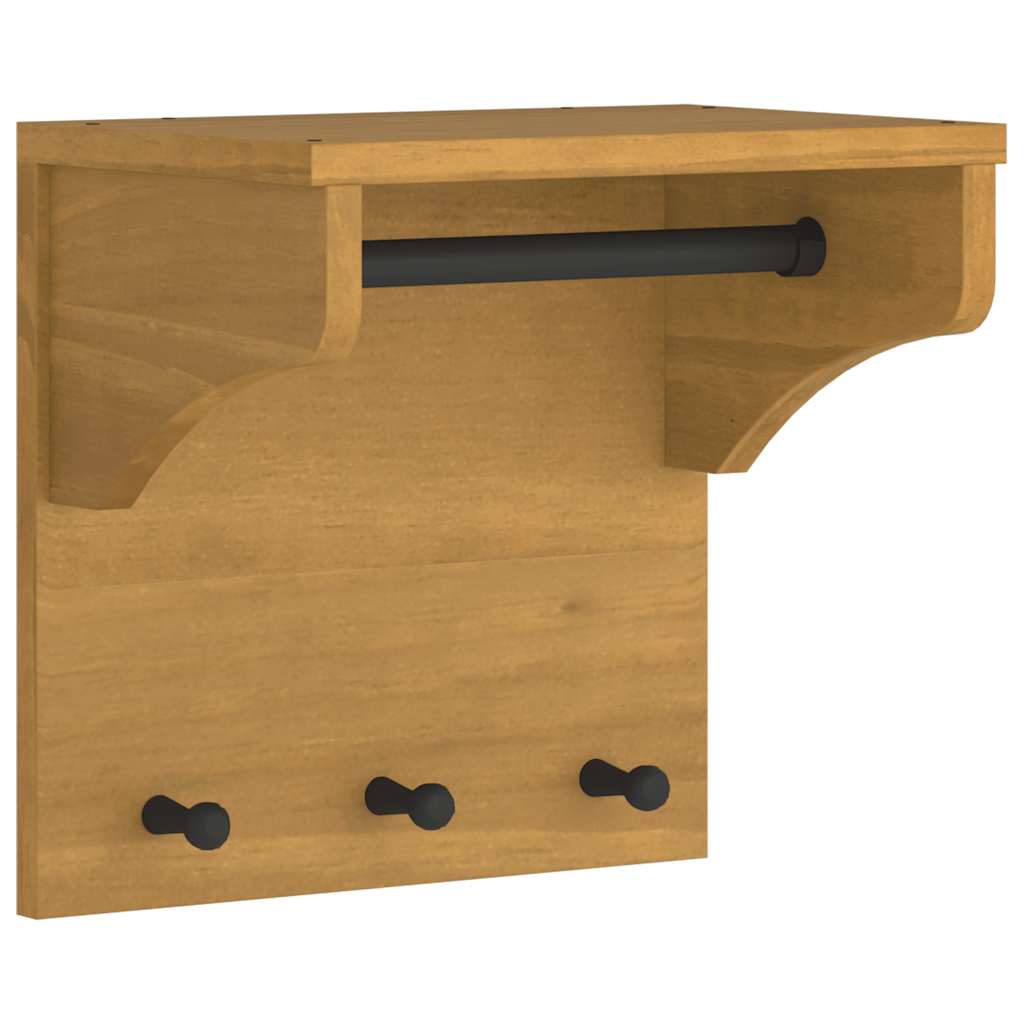 Veggmontert knaggrekke SANDNES 43x30x42 cm heltre furu