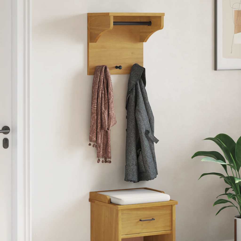 Veggmontert knaggrekke SANDNES 43x30x42 cm heltre furu