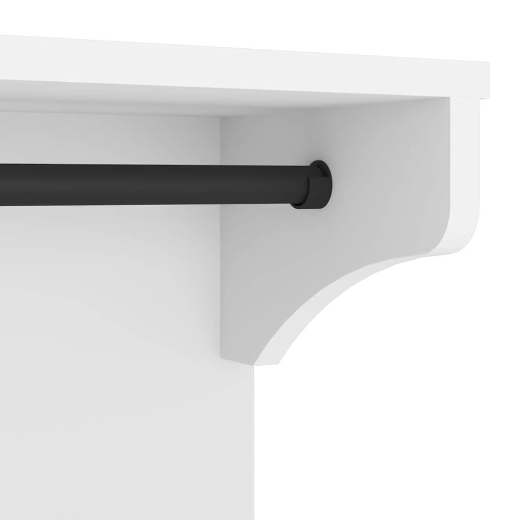 Veggmontert knaggrekke SANDNES hvit 43x30x42 cm heltre furu