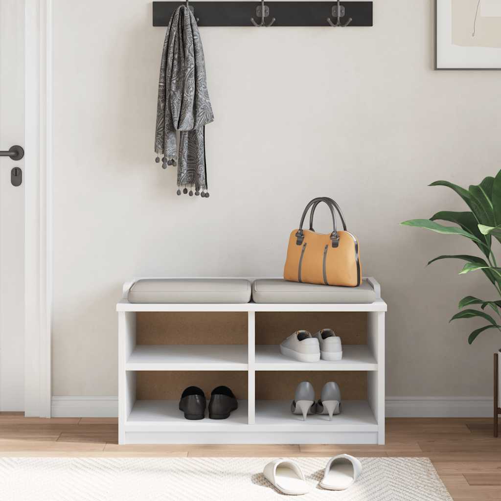 Gangbenk SANDNES hvit 87x40x50 cm heltre furu