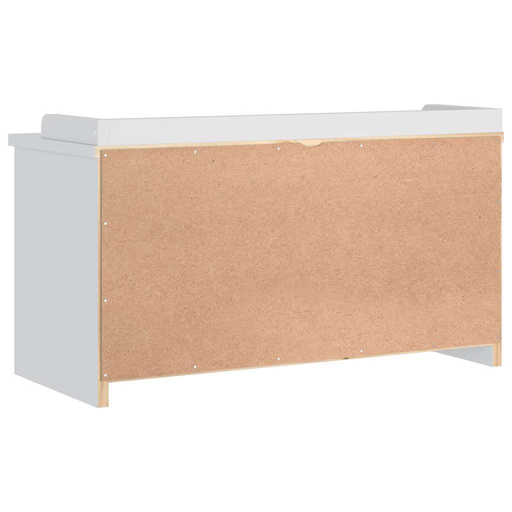 Gangbenk SANDNES hvit 87x40x50 cm heltre furu