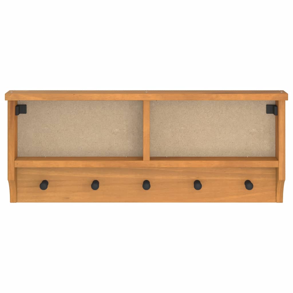 Veggmontert knaggrekke SANDNES 87x12x35 cm heltre furu