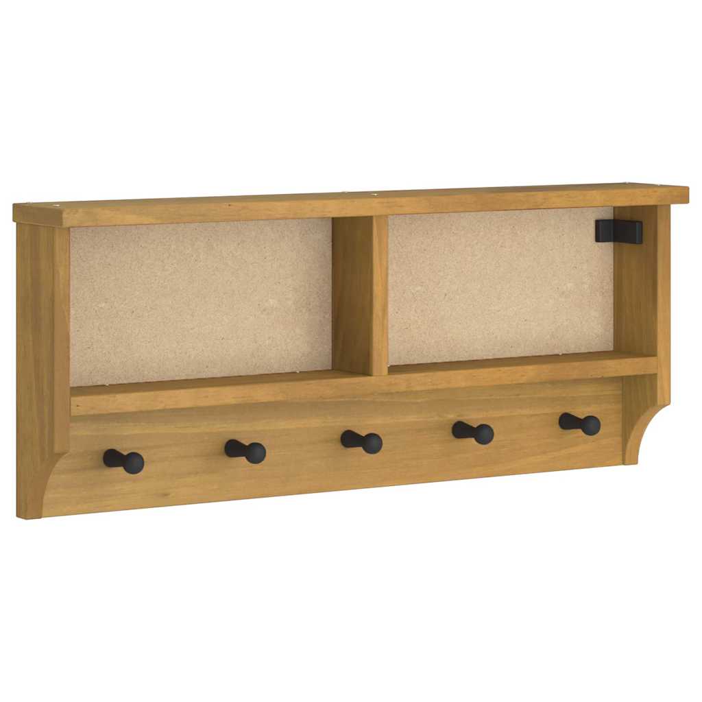 Veggmontert knaggrekke SANDNES 87x12x35 cm heltre furu