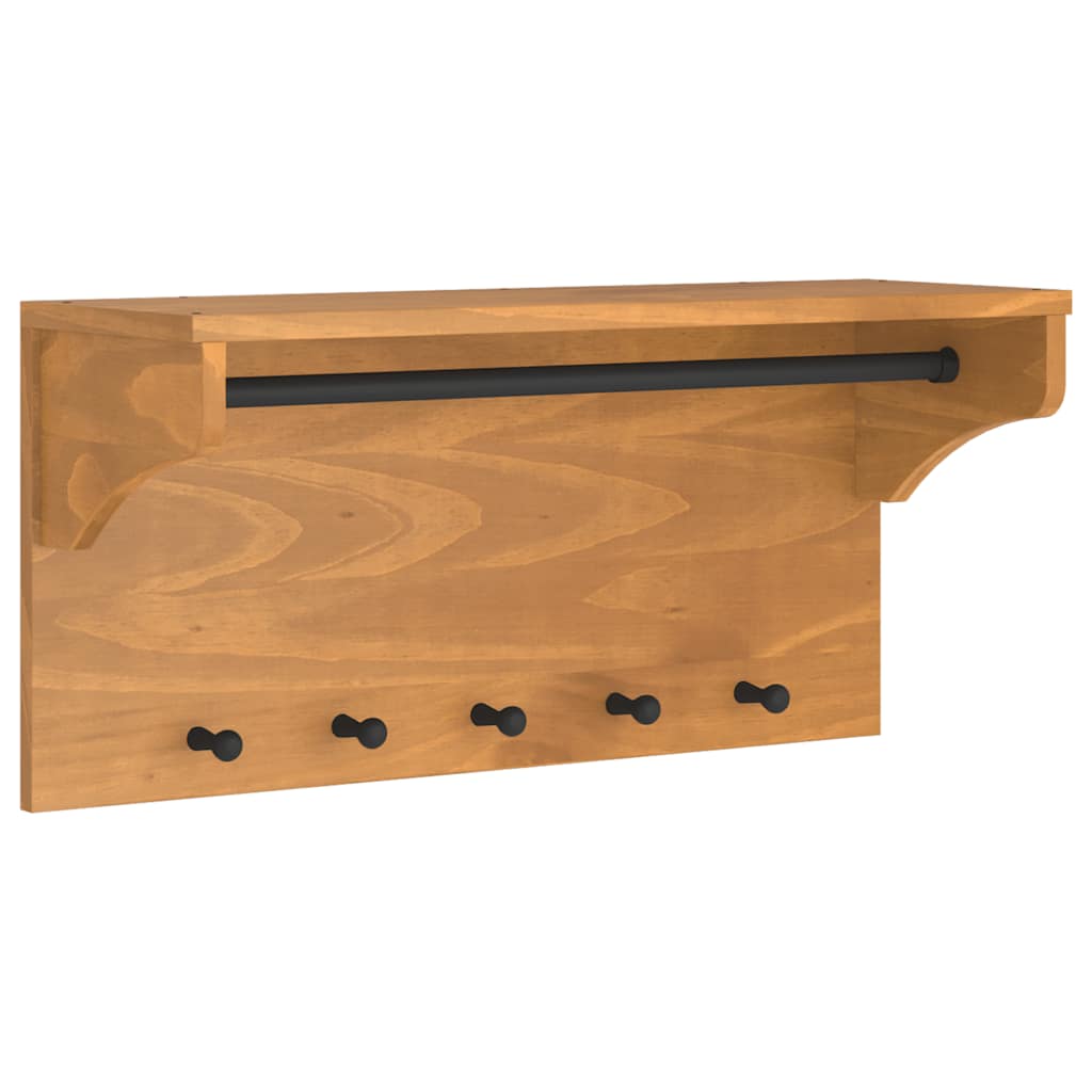 Veggmontert knaggrekke SANDNES 87x30x42 cm heltre furu