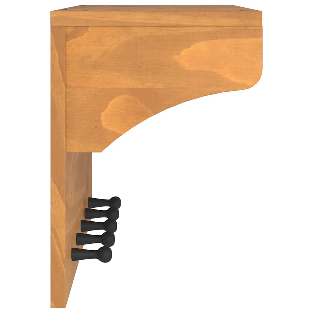 Veggmontert knaggrekke SANDNES 87x30x42 cm heltre furu