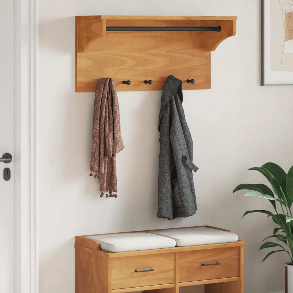 Veggmontert knaggrekke SANDNES 87x30x42 cm heltre furu