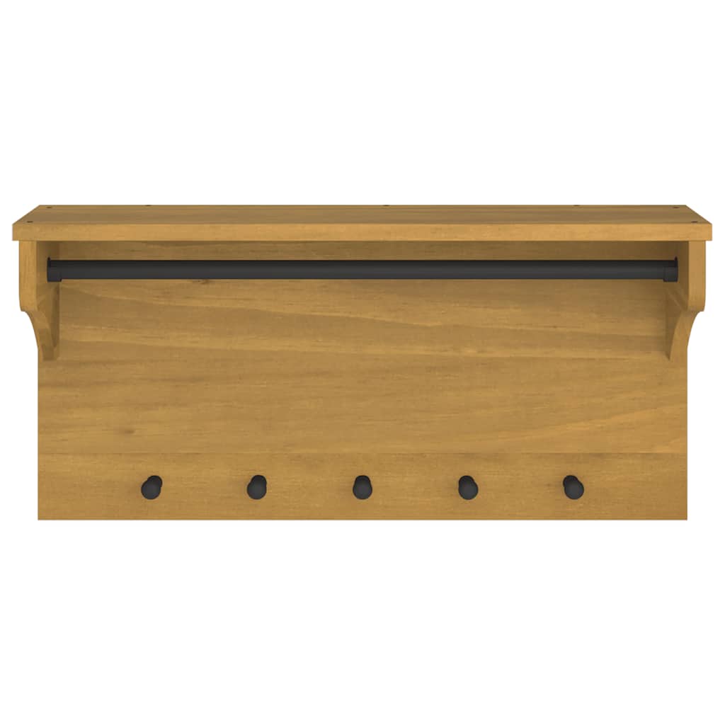 Veggmontert knaggrekke SANDNES 87x30x42 cm heltre furu