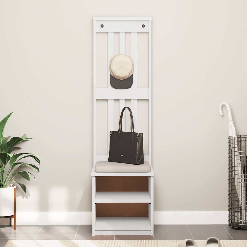 Halltre SANDNES hvit 45x40x159,5 cm heltre furu