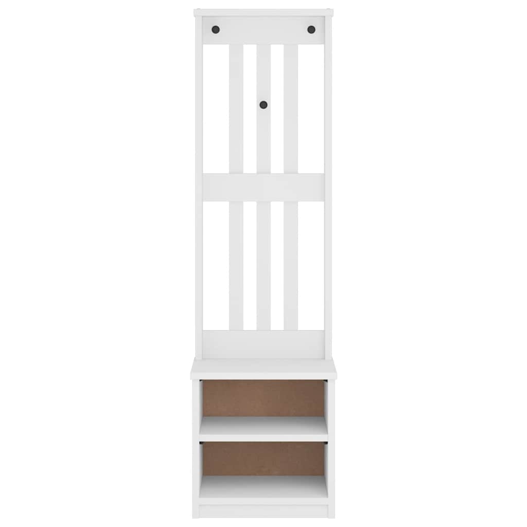 Halltre SANDNES hvit 45x40x159,5 cm heltre furu