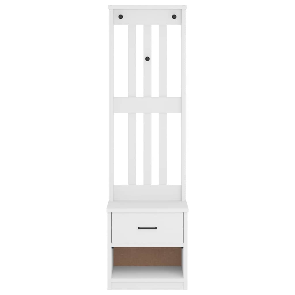 Halltre SANDNES hvit 45x40x159,5 cm heltre furu