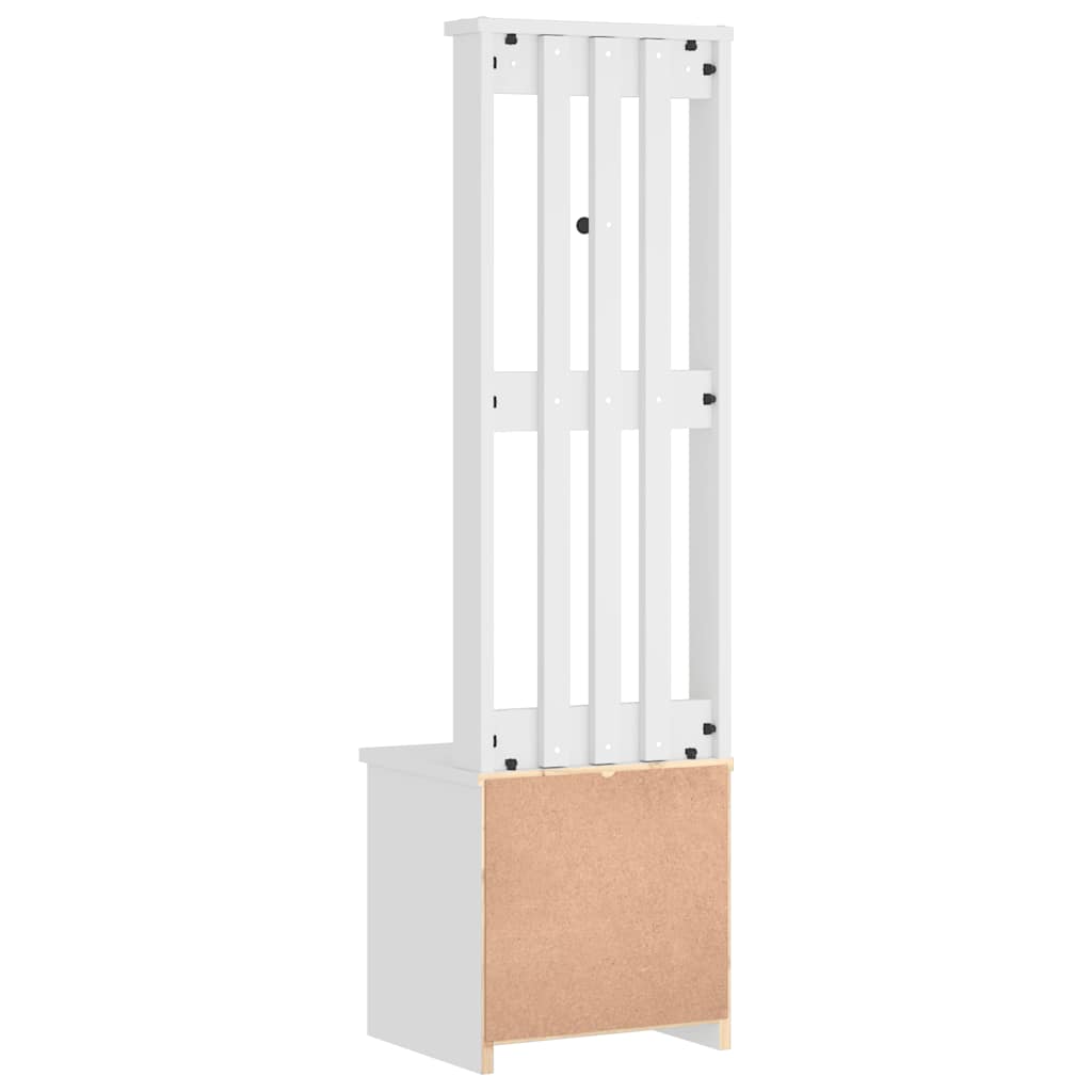 Halltre SANDNES hvit 45x40x159,5 cm heltre furu