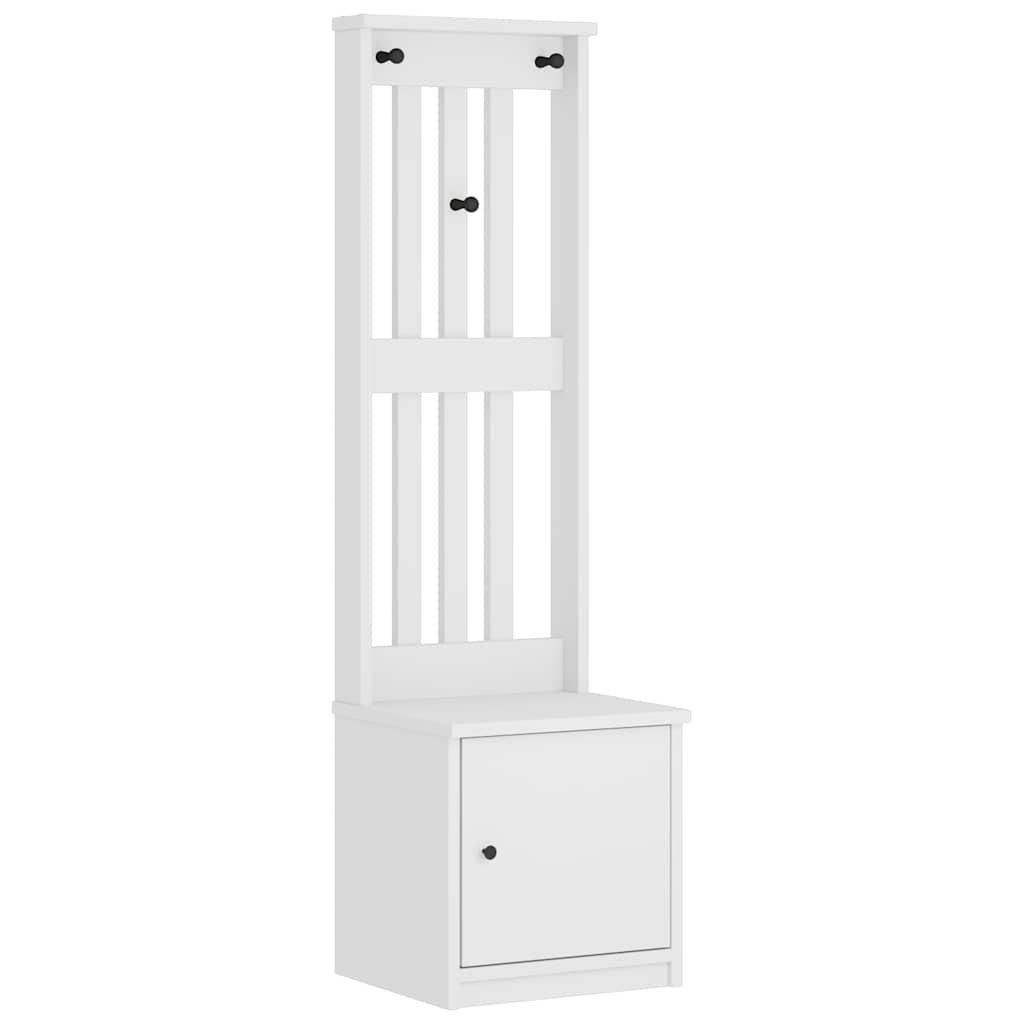 Halltre SANDNES hvit 45x40x159,5 cm heltre furu