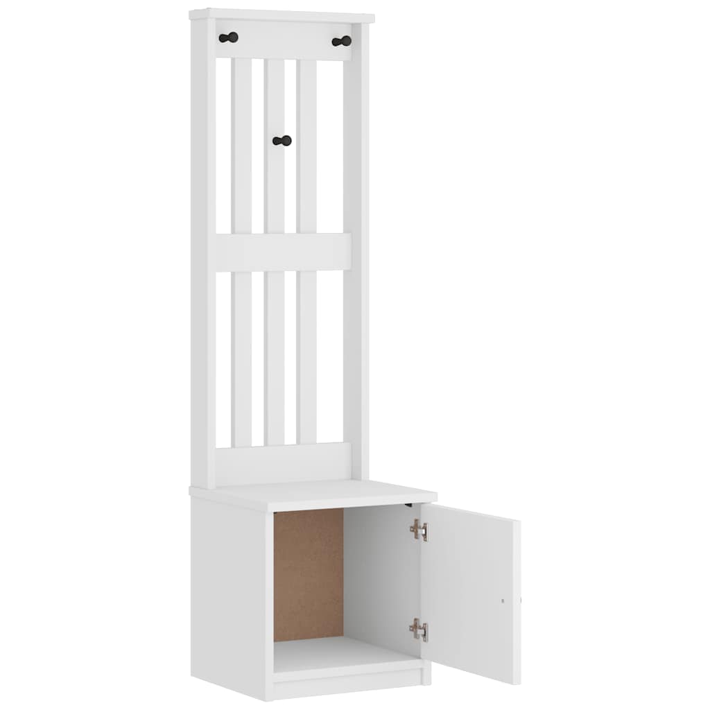 Halltre SANDNES hvit 45x40x159,5 cm heltre furu