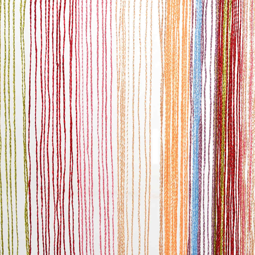 Trådgardiner 2 stk flerfarge 140x250 cm