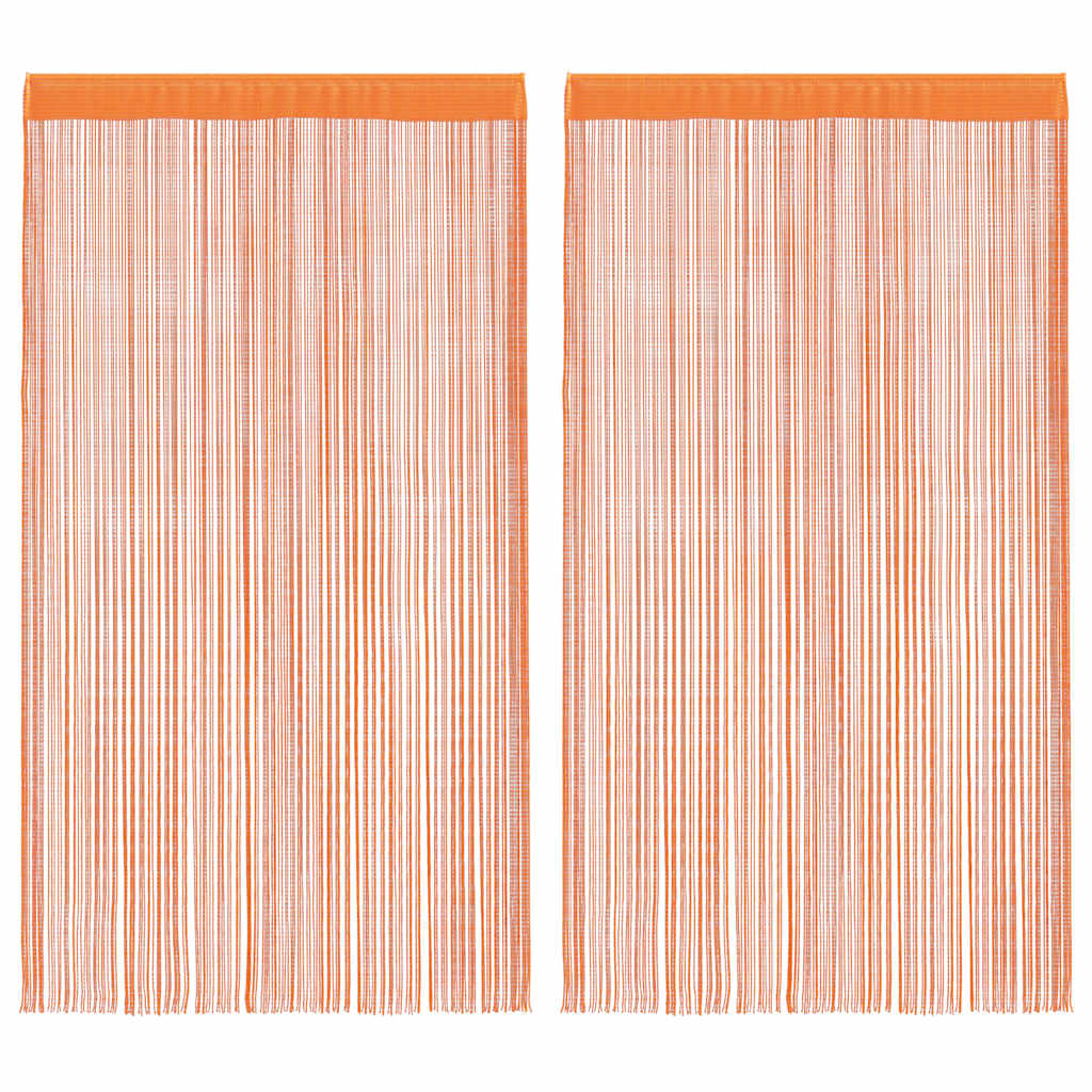Trådgardiner 2 stk oransje 140x250 cm