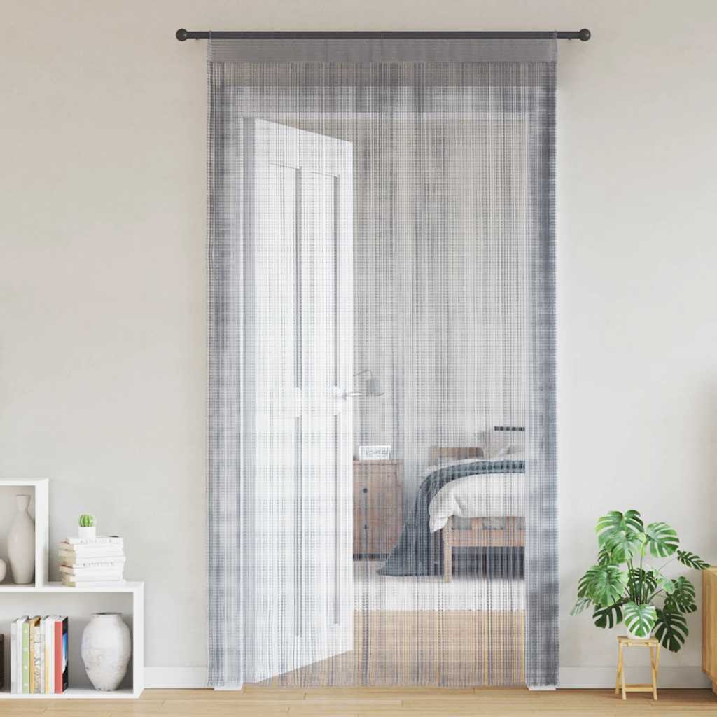 Snøregardiner 2 stk lysegrå 100x250 cm
