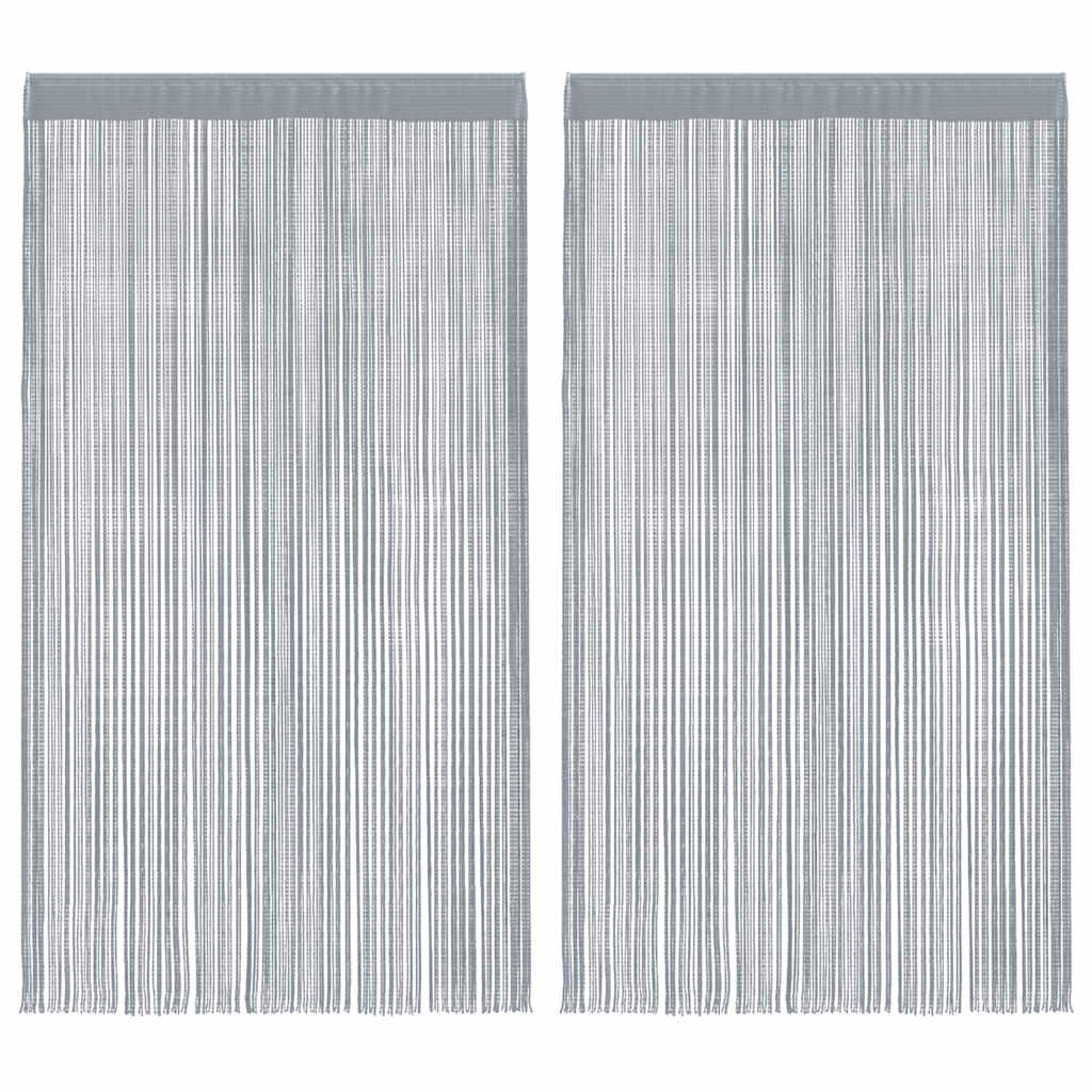 Trådgardiner 2 stk lysegrå 140x250 cm