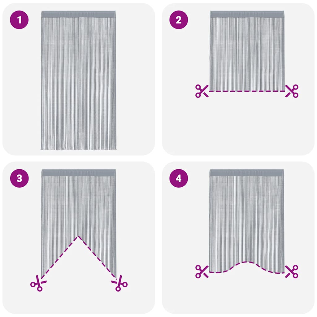 Snorgardiner 2 stk antrasitt 140x250 cm
