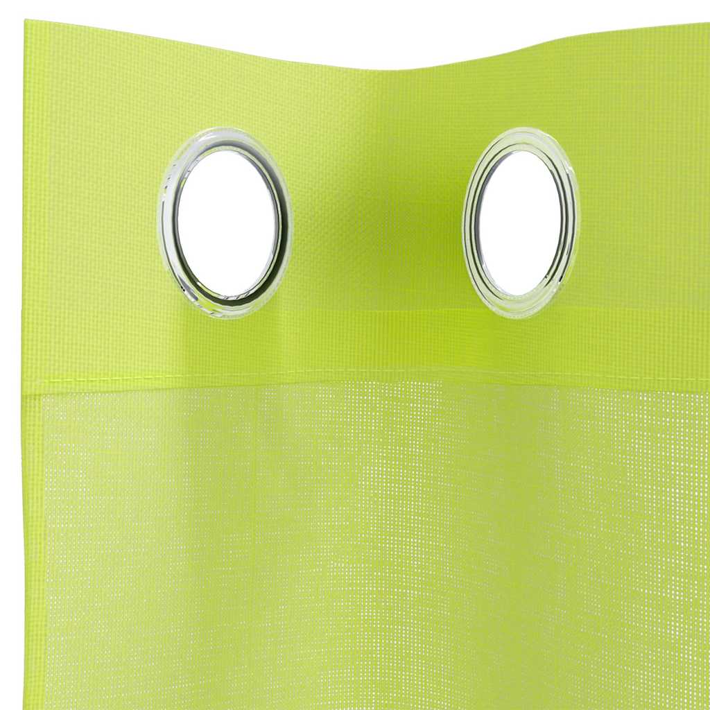 Voilegardiner med grommets 2 stk eplegrønn 140x140 cm