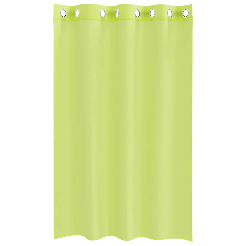 Voilegardiner med grommets 2 stk eplegrønn 140x175 cm
