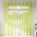 Voilegardiner med grommets 2 stk eplegrønn 140x225 cm