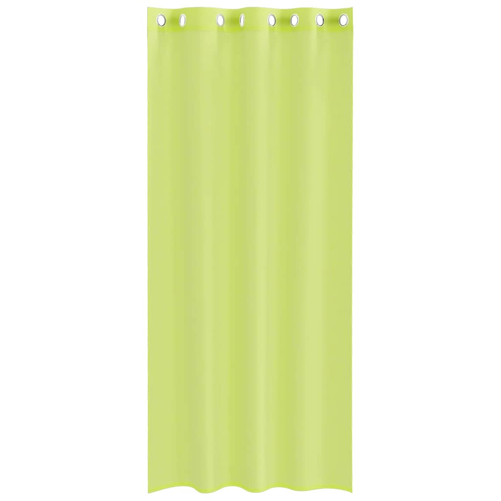Voilegardiner med grommets 2 stk eplegrønn 140x245 cm