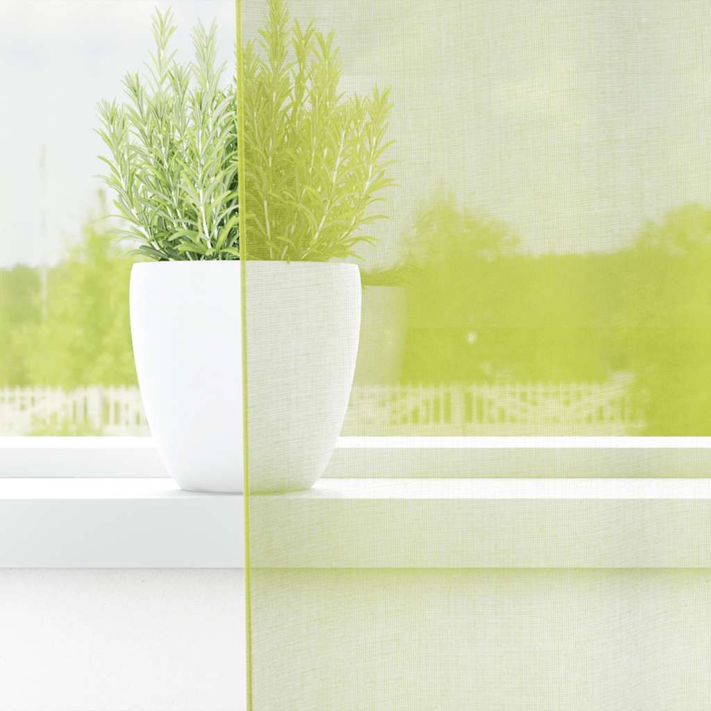 Voilegardiner med grommets 2 stk eplegrønn 140x300 cm