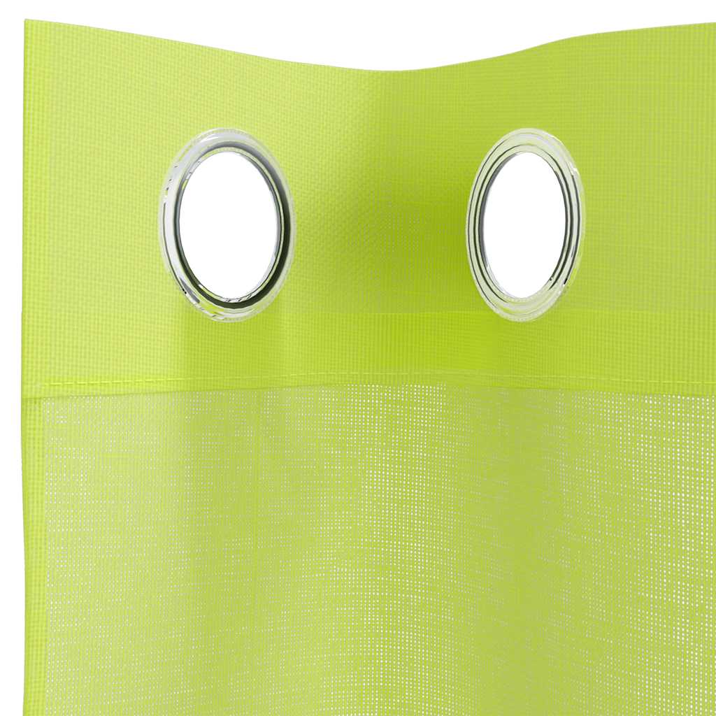Voilegardiner med grommets 2 stk eplegrønn 140x300 cm