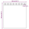 Voilegardiner med grommets 2 stk svart 140x140 cm