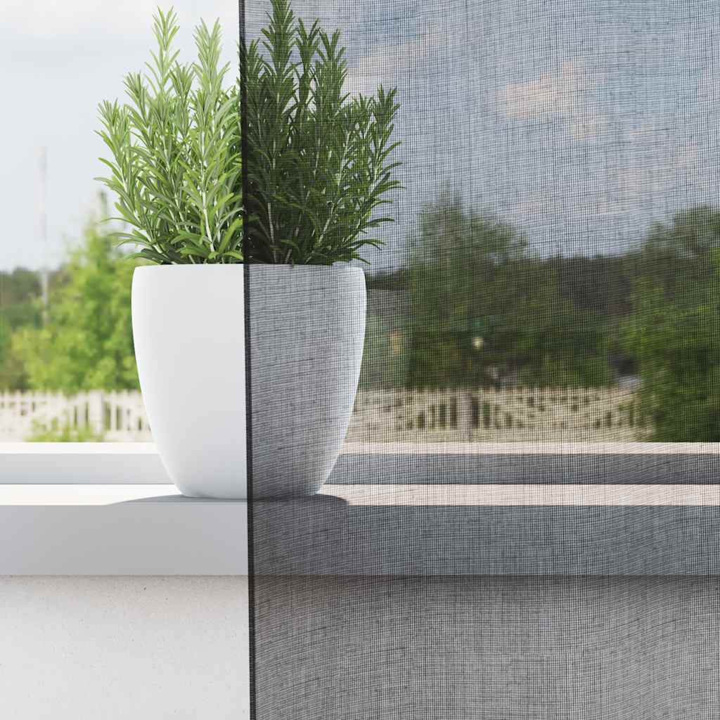 Voilegardiner med grommets 2 stk svart 140x175 cm