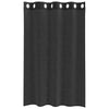 Voilegardiner med grommets 2 stk svart 140x175 cm